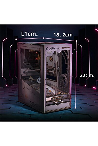 AnkaShop Mini Pinball Game Led Lighted DIY 3D Puzzle Book Nook