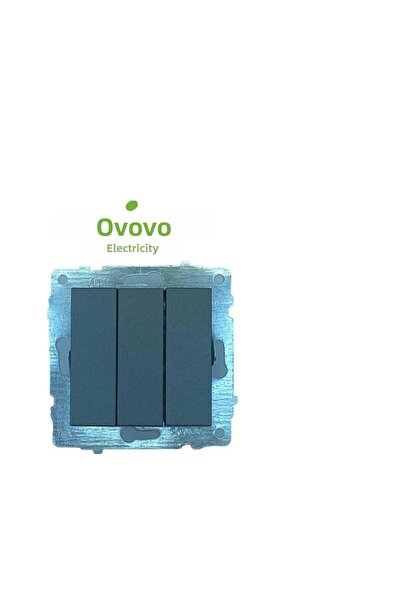 soonaksesuar Smoked triple switch frameless grano - compatible frame for socket and switch