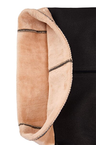 Trendyol Curve Black Thin-Looking Fur Inside Thermal Xl/3Xl One Size Plus Size Pantyhose Tbbaw26Kc00000