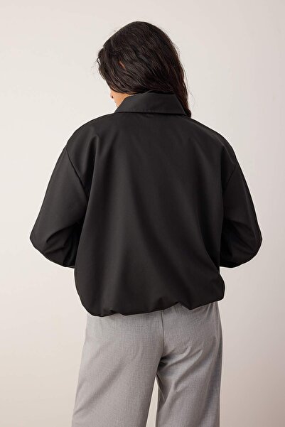 Trendyol Collection Black Regular Fit Zippered Bomber Jacket Coat Twoaw26Mo00160