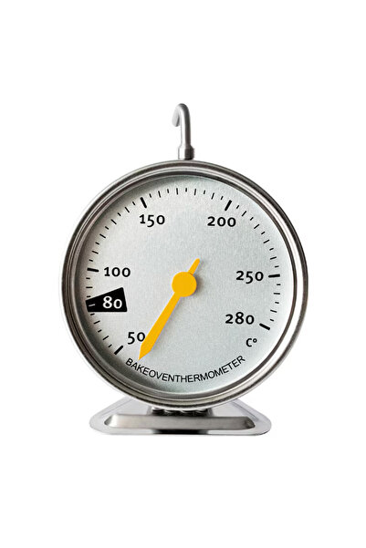 PUFO Meat analog metal thermometer with hook for oven, measuring range 50-280°C