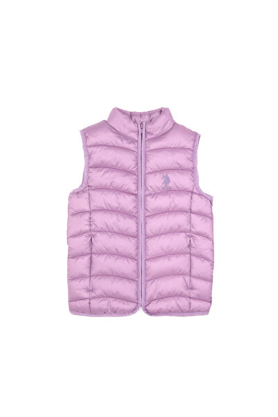 U.S. Polo Assn. Girl's Lilac Quilted Puffer Vest 50313049-Vr034