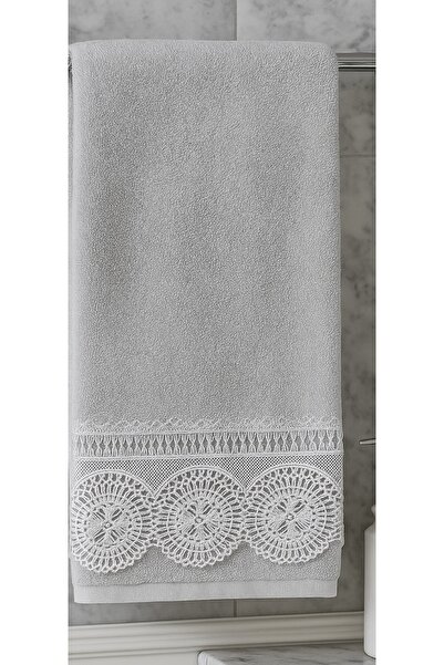 Çeyiz Bahçesi Πετσέτα Ahu Grey Velvet 50&90