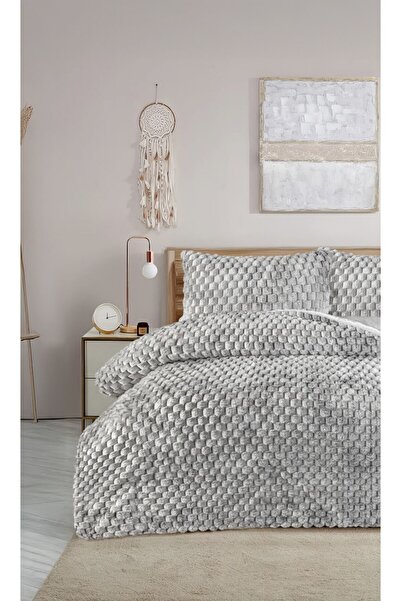 Bikaya Home Rabbit Hair Double Quilt Set - Can Be Used as a Bedspread - 195X215 cm - Pvc Bag
