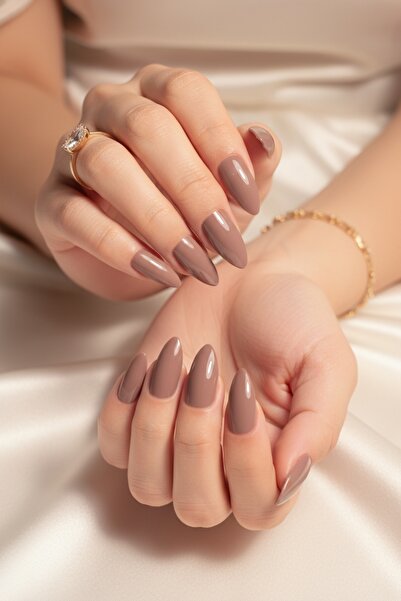 Easy Beauty 24 Adet Renkli Badem Takma Tırnak 3 Alana Yapıştırıcı 6 Alana Yap...