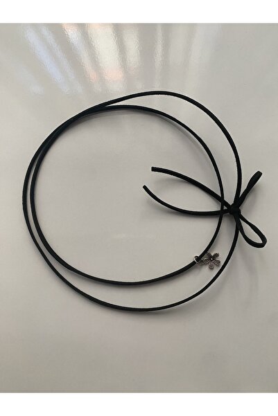 DENİZ TASARIM Süet ip choker 120cm