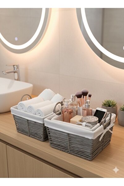 ABAREEK 3-Piece Ceramic Organizing and Storage Basket Set