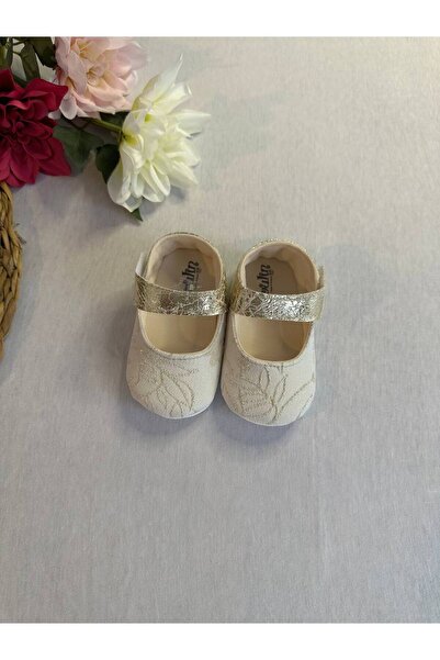Papulin Kız Bebek Patik - Krem