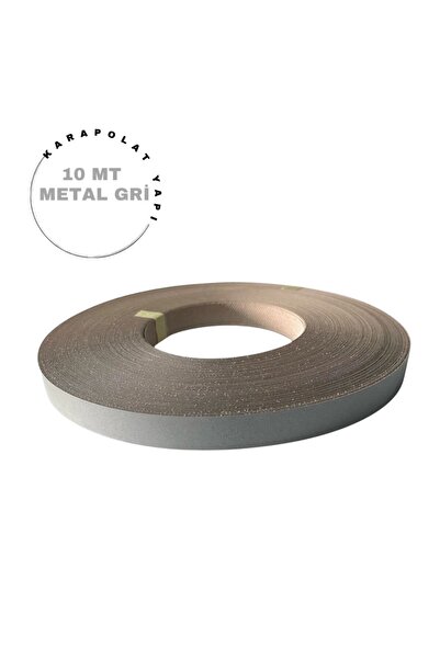 KarapolatYapı Mobilya Kenar Bantı 20mmx10mt Gri Metal(Ütü Bandı)