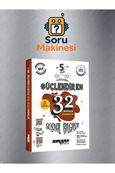 Ankara Yayıncılık Güçlendiren 5. Sınıf 32 Haftalık Deneme Sosyal Bilimler - Sınava Hazırlık