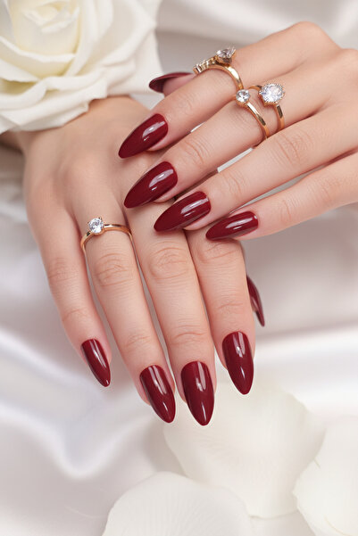 Easy Beauty 24 Adet Renkli Badem Takma Tırnak 3 Alana Yapıştırıcı 6 Alana Yap...