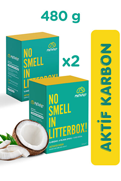Metapet Kokusuz Aktif Karbonlu, Kedi Kumu Tuvaleti Için Giderici, Kokusu Doğal Idrar Çiş Giderme, 480 gram