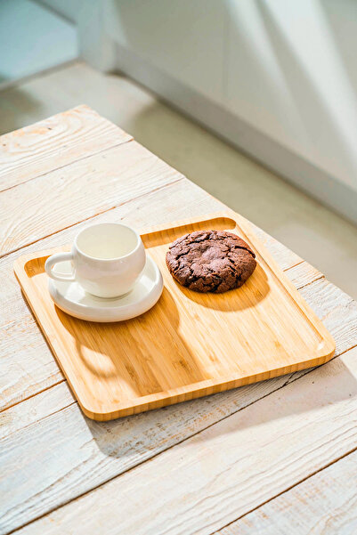 AVANTAGE HOME Mario - Bamboo Luxury Square Cake Presentation Plate 25 X 25 cm