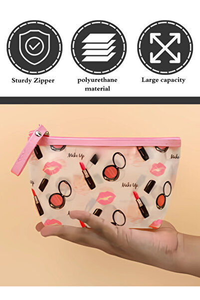 TRENZ Transparent makeup bag suitable for small cosmetics
