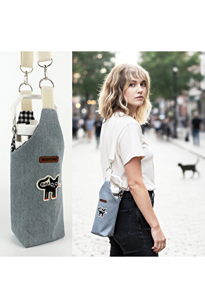 woodycord El Yapımı U Model Ullala Kedili Matara Kılıfı iceflow 0,89