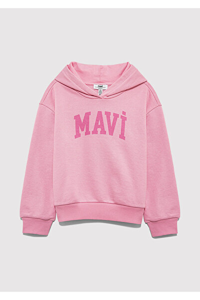 Mavi Logo Baskılı Pembe Sweatshirt 7S10147-70972