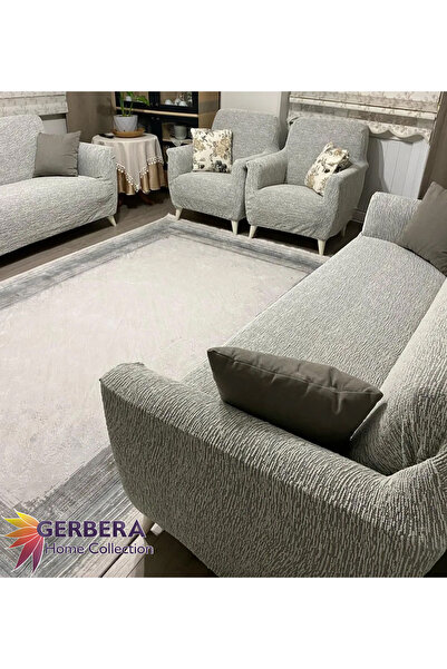 Gerbera Home Collection Husa de canapea elastică Jacquard Tree Bark 3 3 1 1 |   Husa pentru scaun elastic |   Set de huse pentru scaune