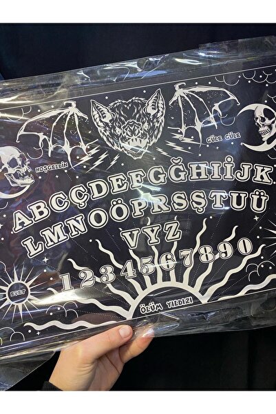 DÜKKAN DESİGN Oujia Siyah Ruh Çağırma Tahtası (TR)