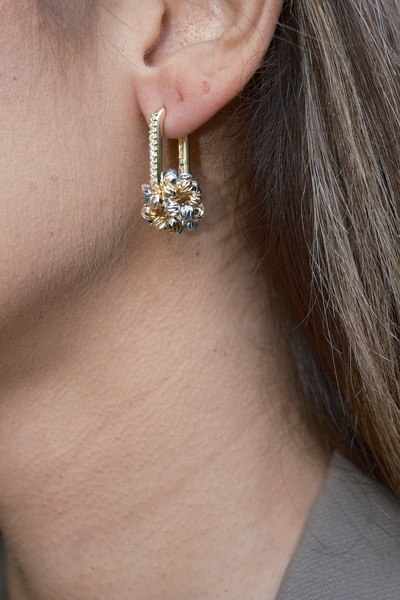 GİS JEWELRY أقراط دوريكا مزدوجة اللون