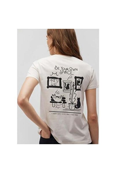 Mavi KEDİ BASKILI TİŞÖRT