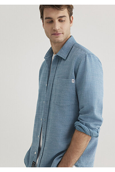 Mavi Gömlek Slim Fit / Dar Kesim 0211383-70735