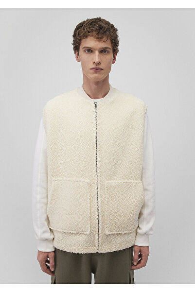 Mavi Ekru Sherpa Yelek Loose Fit / Bol Rahat Kesim 0S10262-70057