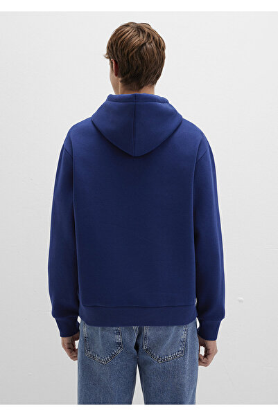 Mavi Miav Baskılı Kapüşonlu Sweatshirt 0S10001-70722