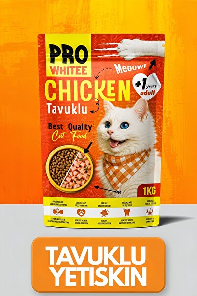 ProWhitee Tavuklu Yetişkin Kuru Kedi Maması 1 Kg