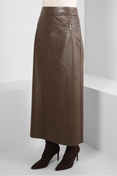 Alvina SUNİ DERİ ETEK 60527