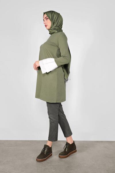 Alvina Slim Knitting Tunic with Volan 41072