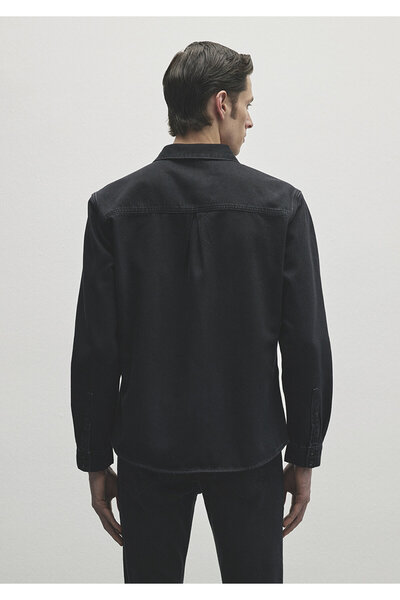 Mavi Roy Lux Black Antrasit Jean Gömlek Slim Fit / Dar Kesim 0210496-82410