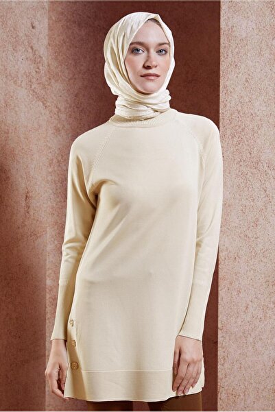 Alvina 45018 Μοντέλο Πλεκτό Τούνικ με λεπτομέρεια με κουμπιά