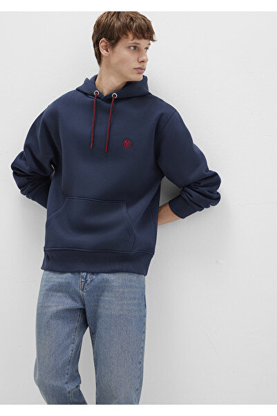 Mavi Logo Nakışlı Kapüşonlu Lacivert Sweatshirt 065809-29743