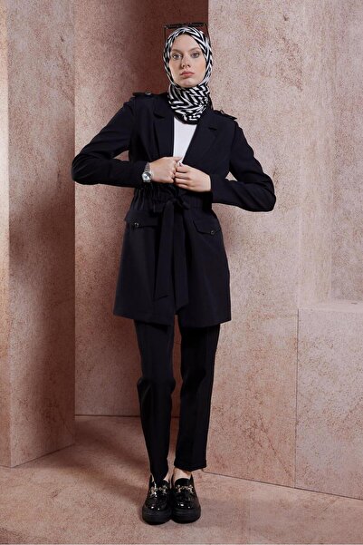 Alvina 30441 Model Trousers Set with Tie Detail