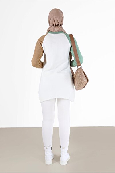 Alvina TRI-COLOR POCKET DETAILED KNITWEAR TUNIC 42053