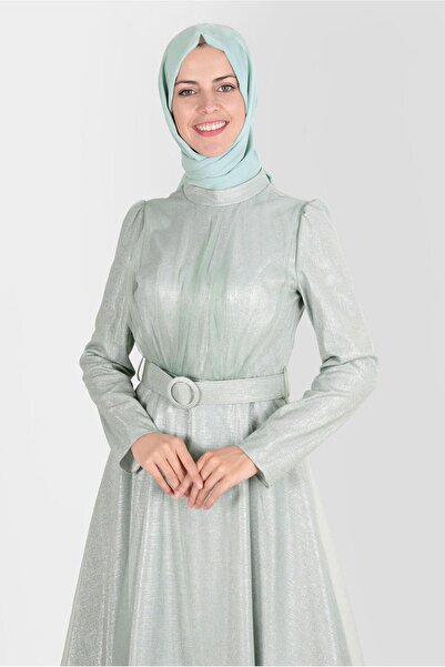 Alvina KEMERLİ PARLAK ABİYE ELBİSE 50262