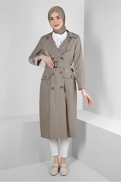 Alvina BANTLI DÜĞMELİ TRENÇKOT 10763