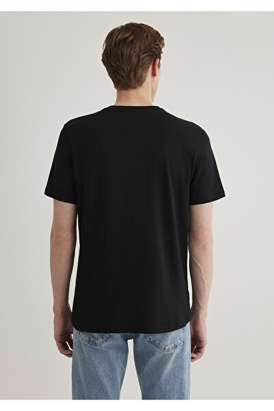 Mavi Schwarzes T-Shirt mit Siegellogo-Aufdruck, Slim Fit / Slim Fit 0611023-900