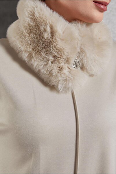 Alvina 45086 Model Fur Detailed Trousers Set