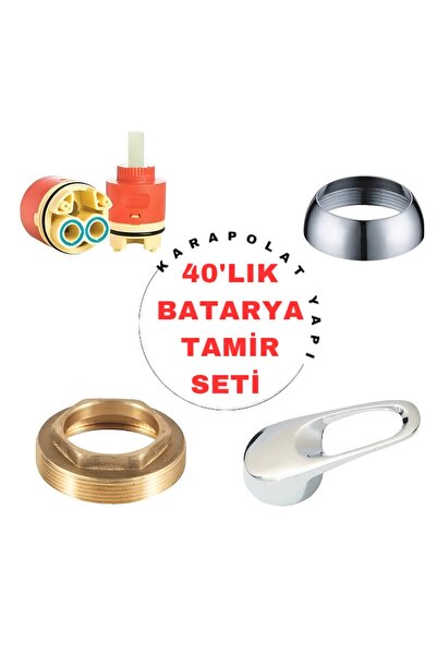 CoolFix 40’lık Batarya Tamir Seti Kol Musluk Tamir Seti, Kartuş Huni Baskı So...