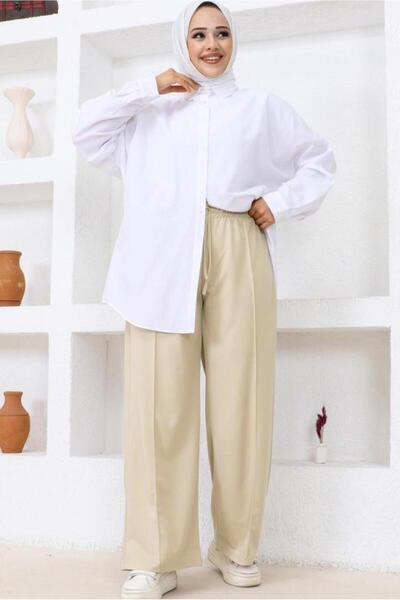 TRENDTESETTÜR WOMEN'S BEIGE (STONE) BALL TROUSERS T 2403