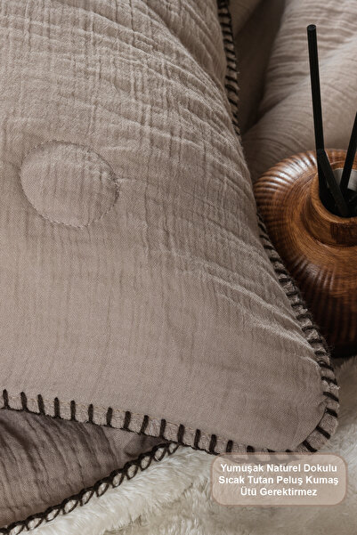 Elart Palermo Comfort Uyku Seti Çift Kişilik 3 Parça (220x240 cm) Bej