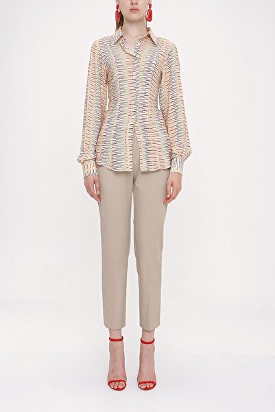 SOCIETA Bej Dar kesim gömlek 10811