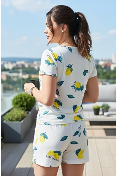 ÇAĞ MODA 2-Piece Viscose Lycra Pajama Set with Shorts