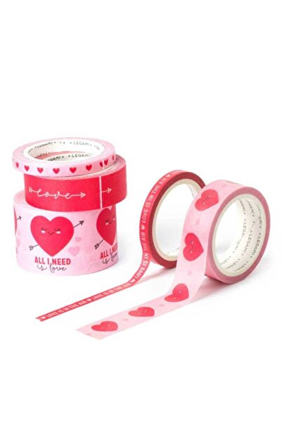 Legami Mini 5 Kağıt Bant Heart Set K099265