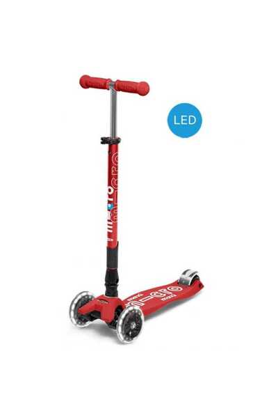 Micro Maxi Deluxe Foldable Red (Led) Scooter MMD098