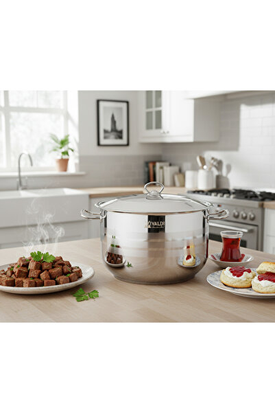 Genel Markalar Çelik Derin Tencere 304 Kalite 28 Cm Çap 11 Litre Vivaldi Şehr...