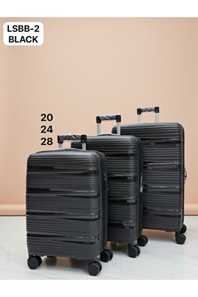 Generic 3-Piece Hardside Lightweight PP Luggage Set with 360° Spinner Wheels