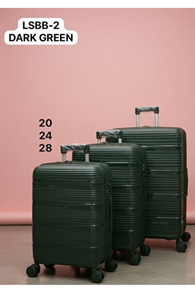 Generic 3-Piece Hardside Lightweight PP Luggage Set with 360° Spinner Wheels