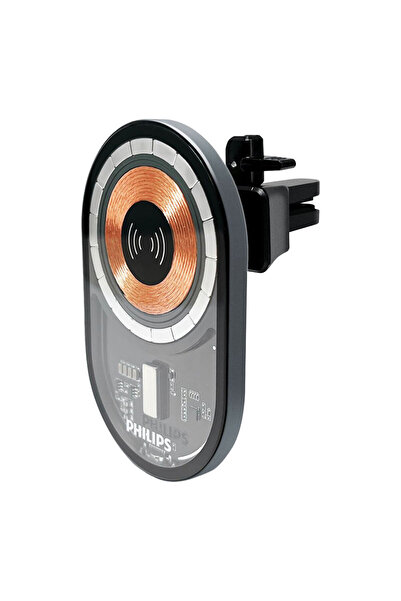 Philips DLK3534Q USB-C Girişli 15W Araç içi Magsafe Kablosuz Hızlı Şarj Cihazı